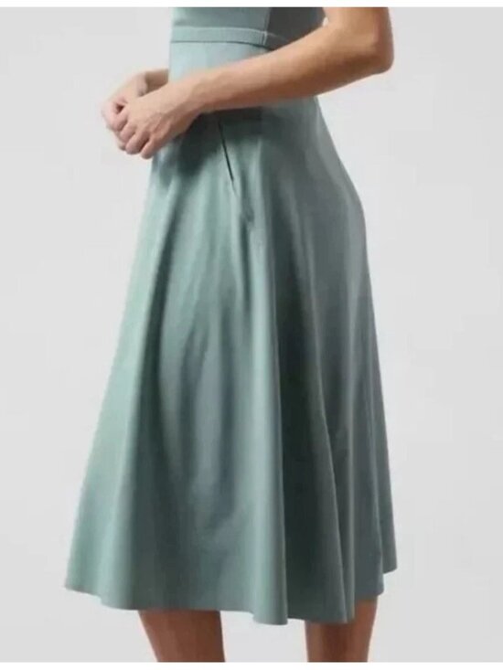 ATHLETA RYDER DRESS midi minimalistic gray XL sleeveless athleisure pockets - Picture 3 of 13